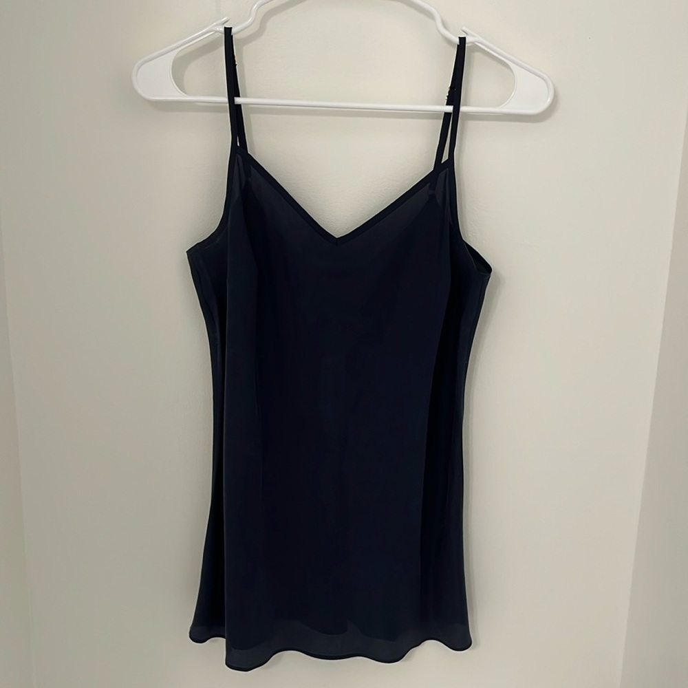 NWT J. Crew Silk Cami Sz XS in Navy